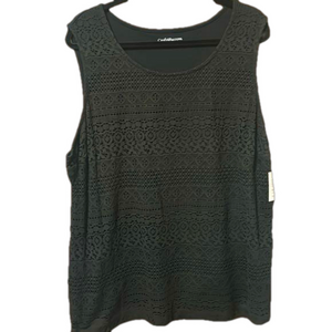 Croft & Barrow Sleeveless Lacy Blouse